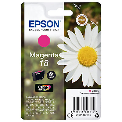 Epson Daisy T18 Colour Inkjet Printer Cartridge Magenta Epson Daisy T18 Colour Inkjet Printer Cartridge Magenta